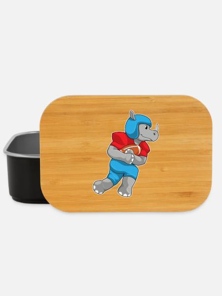 Nashorn American Football Sport - Lunch Box - Schwarz