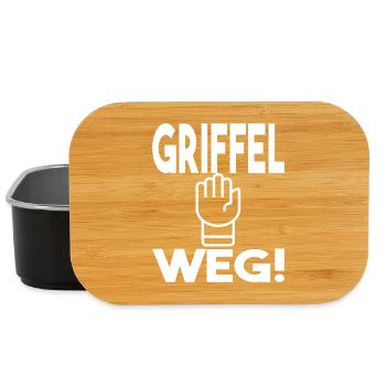 Schwäbisch Schwaben Griffel weg - Lunch Box - Schwarz - Vorne