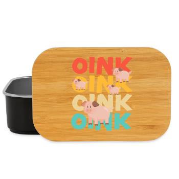 Schwein - Oink Oink Oink Oink Oink - Lunch Box - Schwarz - Vorne