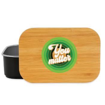 Vous comptez la santé mentale verte - Boîte à goûter - noir - Devant