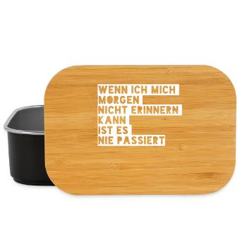 Junggesellenabschied Alkohol Malle Party - Lunch Box - Schwarz - Vorne