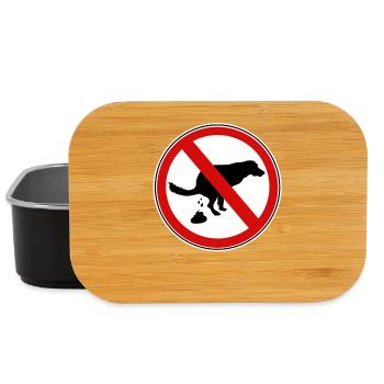 Dogs shit prohibition sign - Lunch Box - black - Front