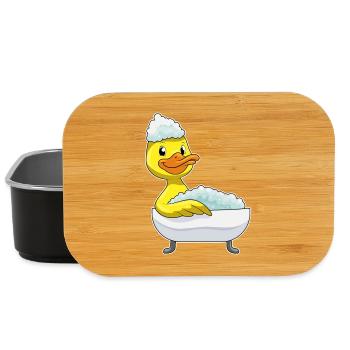 Duck Bathing Bathtub - Lunch Box - black - Front
