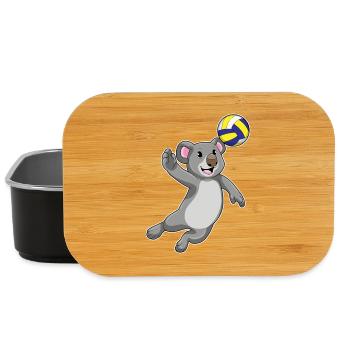 Koala Volleyball Player Volleyball - Lunch Box - black - Front