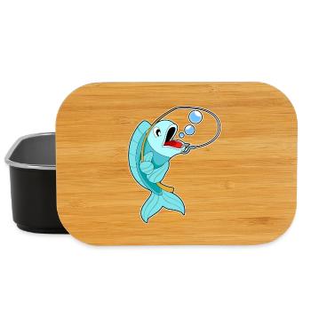 Fisch Angler Angelrute Angeln - Lunch Box - Schwarz - Vorne