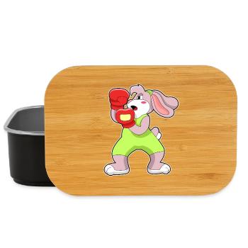 Hase Boxer Boxhandschuhe Boxen - Lunch Box - Schwarz - Vorne