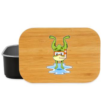 Frosch Taucher Schnorchel Tauchen - Lunch Box - Schwarz - Vorne