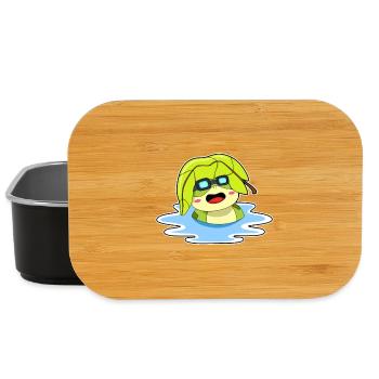 Frosch Sonnenbaden - Lunch Box - Schwarz - Vorne