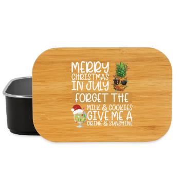 Pineapple Merry Christmas in July - Lunch Box - black - Front