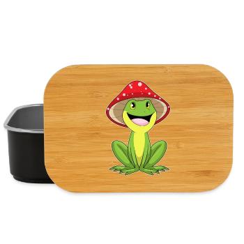 Frog Mushroom - Lunch Box - black - Front