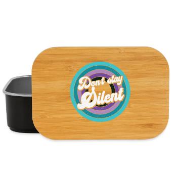 Don't Stay Silent Mental Health Message - Lunch Box - Schwarz - Vorne