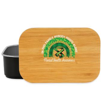 Mental Health Awareness Rainbow Green - Lunch Box - black - Front