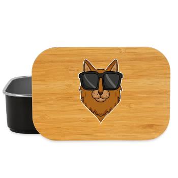 Somali cat with sunglasses - Lunch Box - black - Front