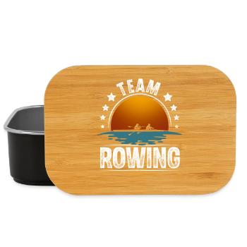 Rudern Ruderer Ruderboot Team - Lunch Box - Schwarz - Vorne
