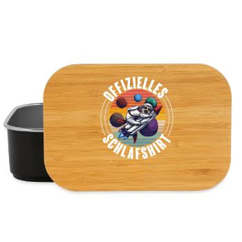 Offizielles Schlafshirt Lustiges Faultier - Lunch Box - Schwarz - Vorne