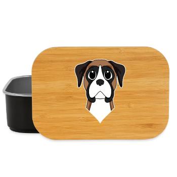 Deutscher Boxer Kopf Hund Hundebesitzer - Lunch Box - Schwarz - Vorne
