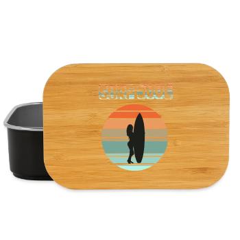 Surferin Silhouette mit Sonnenuntergang - Lunch Box - Schwarz - Vorne