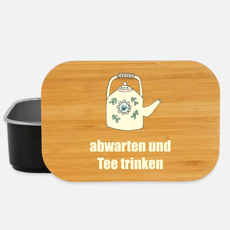 drinking tea 2 - Lunch Box - black