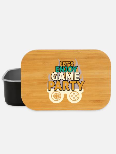 Design Party Game and Fun - Lunch Box - black