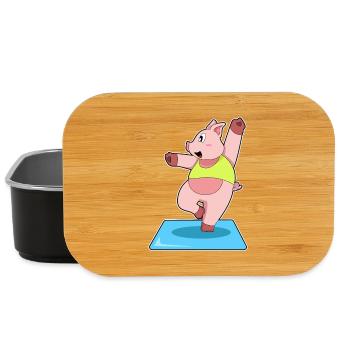 Gymnastique de fitness Yoga des cochons - Boîte à goûter - noir - Devant