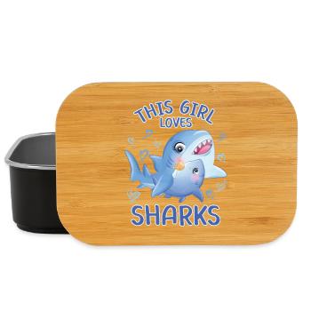 Dieses Maedchen Liebt Haie - Lunch Box - Schwarz - Vorne