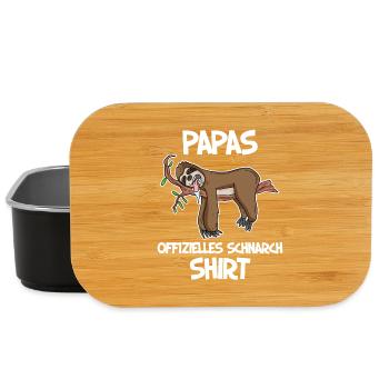 Schlafshirt Shirt Papa Vater Vatertag - Lunch Box - Schwarz - Vorne