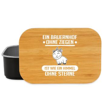 Bauernhof Ziege Ziegen Ziegenzüchter Geschenk - Lunch Box - Schwarz - Vorne