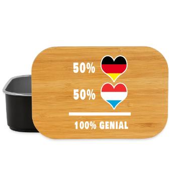 Allemagne et Luxembourg 100 % génie / cadeau - Boîte à goûter - noir - Devant