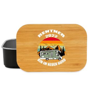 Cooles Camper Reisemobil Fun Shirt - Lunch Box - Schwarz - Vorne