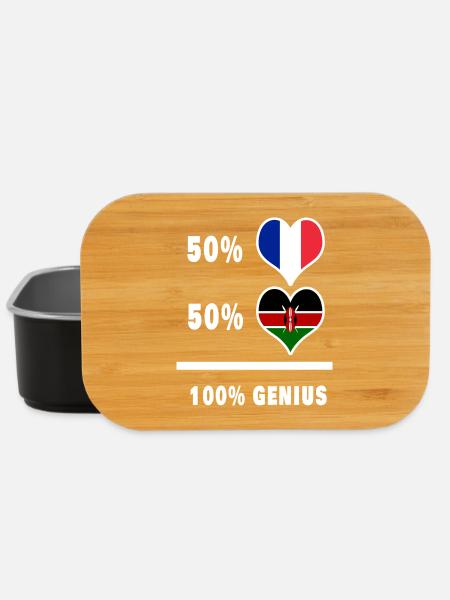 Das Genie Frankreich und Kenia / Geschenk - Lunch Box - Schwarz