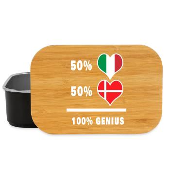 Italien und Dänemark genial / Geschenk - Lunch Box - Schwarz - Vorne