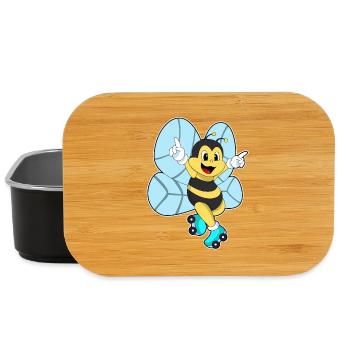 Biene Rollschuhfahren Rollschuhe - Lunch Box - Schwarz - Vorne