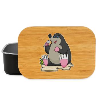 Mole Singer Chant au micro - Boîte à goûter - noir - Devant