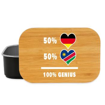 Deutschland und Namibia 100% Genial / Geschenk - Lunch Box - Schwarz - Vorne