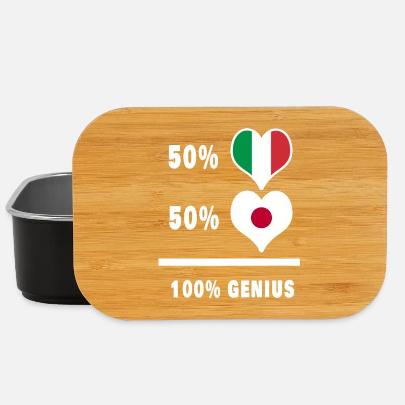 Italy and Japan genius / gift - Lunch Box - black