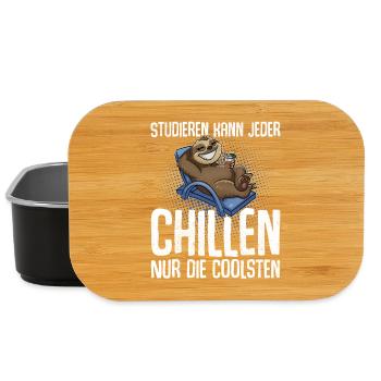Studieren Kann Jeder Chillen Nur Die Coolsten - Lunch Box - Schwarz - Vorne