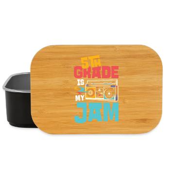 5. Klasse Musik-Design mit Kassette und Jam - Lunch Box - Schwarz - Vorne