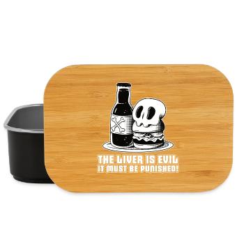 The liver is evil and is punished - Lunch Box - black - Front