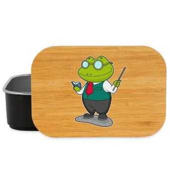 Frosch Lehrer Buch Schule - Lunch Box - Schwarz - Vorne