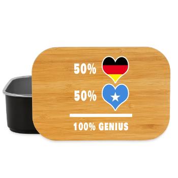 Deutschland und Somalia 100% Genial / Geschenk - Lunch Box - Schwarz - Vorne