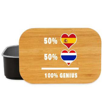 Thailand und Spanien Genie / Geschenk - Lunch Box - Schwarz - Vorne