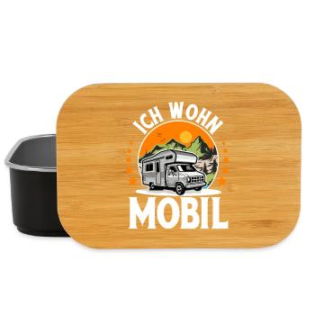 Camping Camper Campen - Lunch Box - Schwarz - Vorne