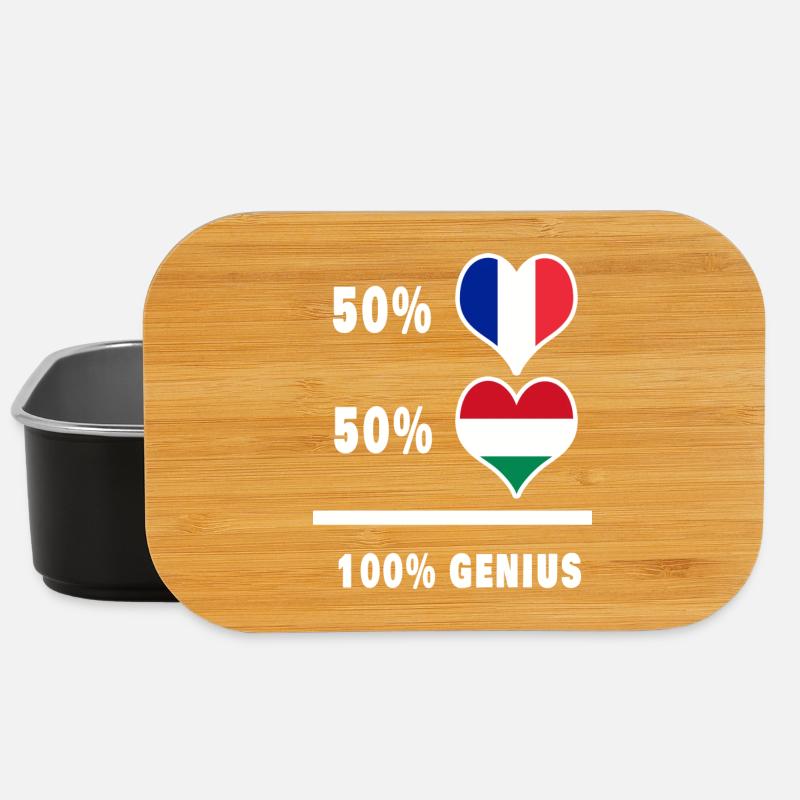 Frankreich und Ungarn Genial / Geschenk - Lunch Box - Schwarz