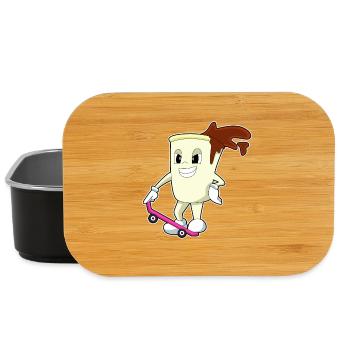 Kaffee Skater Skateboard - Lunch Box - Schwarz - Vorne