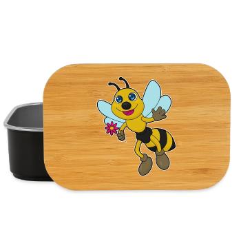 Bee Flower - Lunch Box - black - Front