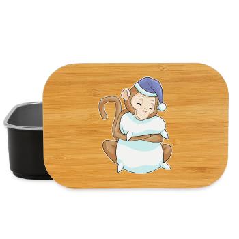 Monkey Sleeping Pillow - Lunch Box - black - Front