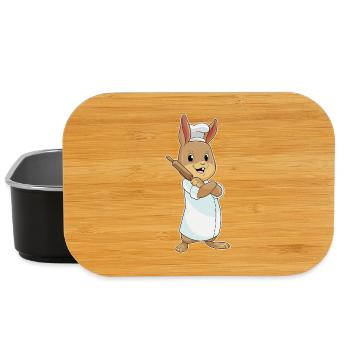 Hase Bäcker Nudelholz Backen - Lunch Box - Schwarz - Vorne