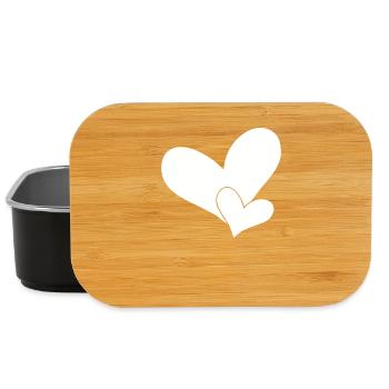 Herz Herze - Lunch Box - Schwarz - Vorne