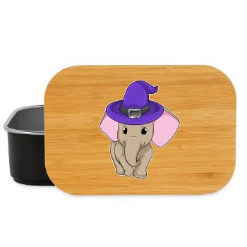 Elefant Hexe Hexenhut - Lunch Box - Schwarz - Vorne