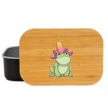 Frog Plumeria - Lunch Box - black - Front